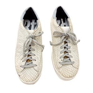 P448 John Margot Leather Sneaker Embossed Snakeskin Print Size 39/9 Italy